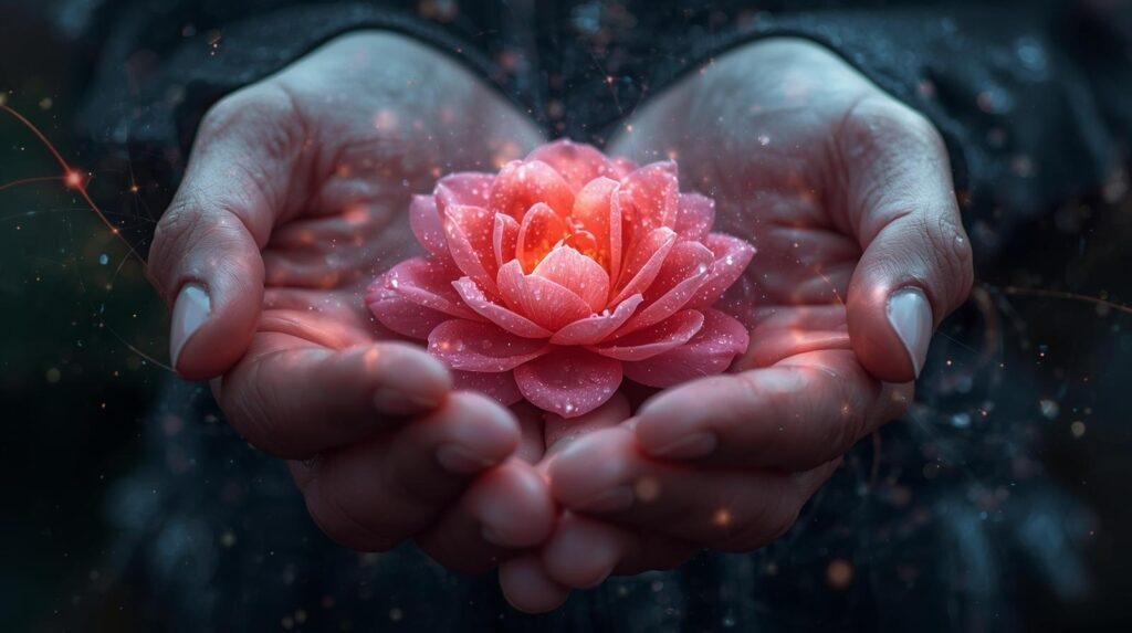 magnétiser une fleur avec ses mains (1)