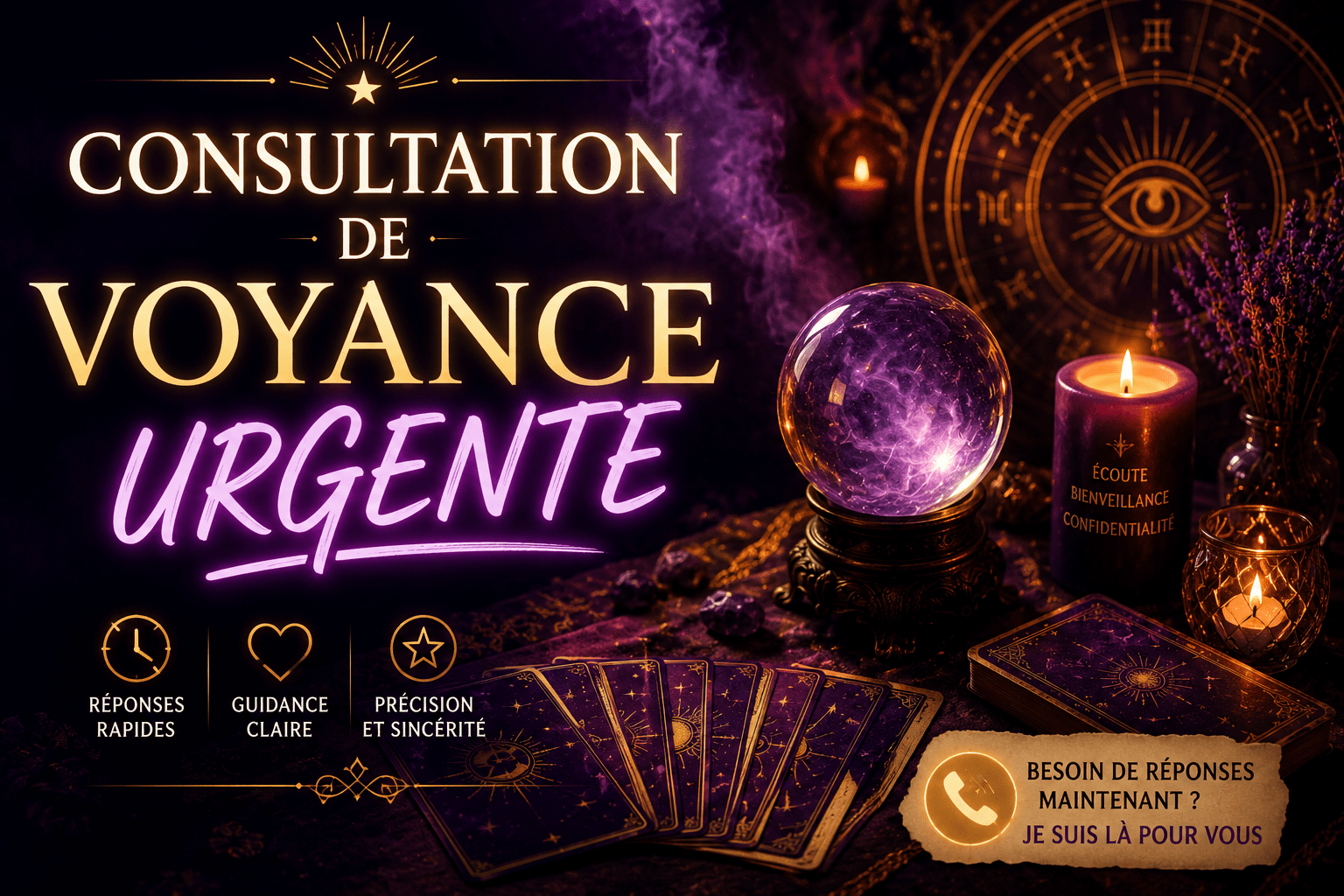 Consultation de voyance urgente : réponses rapidement