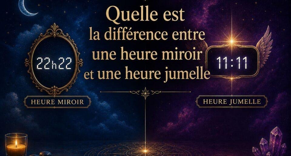 Quelle est la différence entre heure miroir et heure jumelle ?