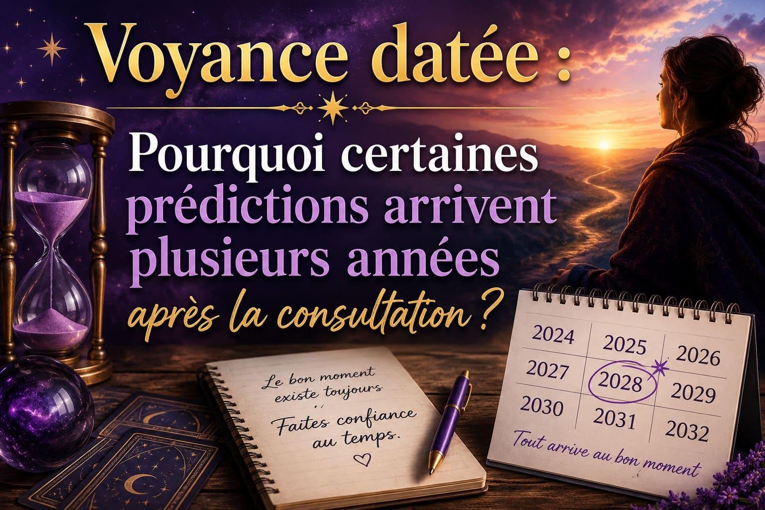 Voyance datée : Pourquoi certaines prédictions arrivent plusieurs années après la consultation ?